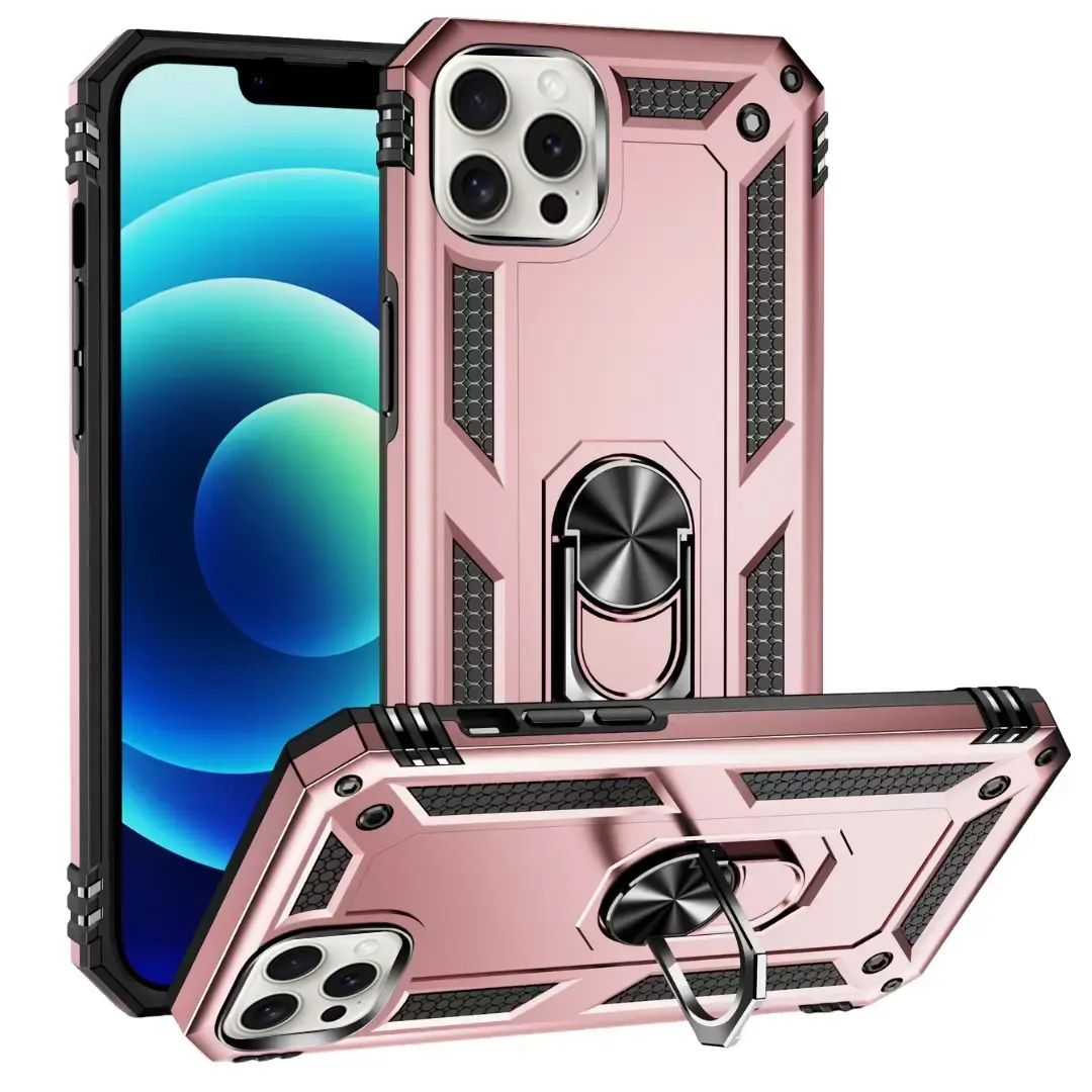 iPhone 14 Pro Max 2in1 Ring Case Rose Gold